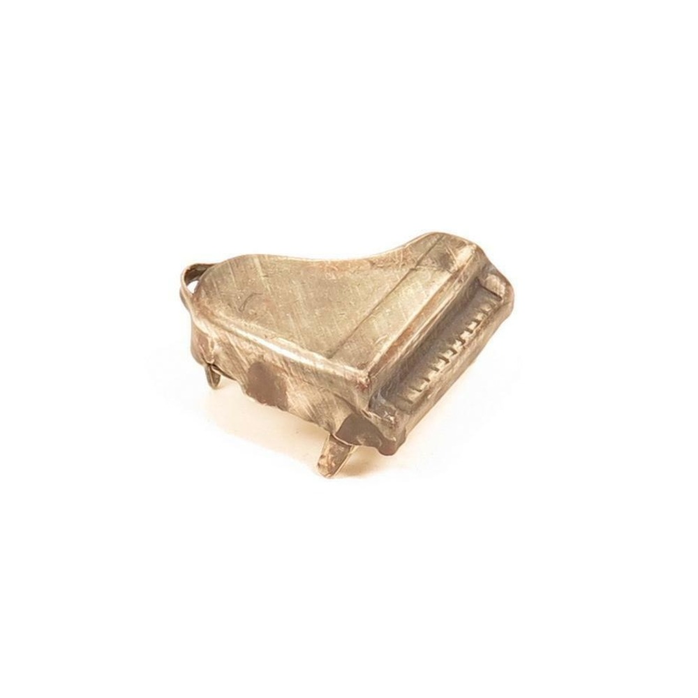 Antique Sterling Silver Grand Piano 3D Vintage Charm‎ Pendant*925 - Picture 2 of 4